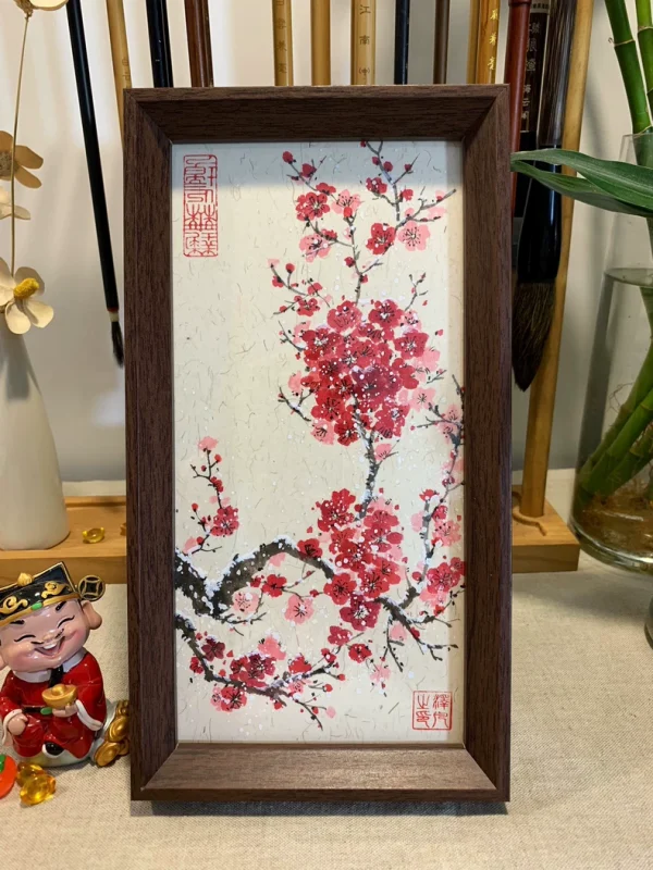 Pure hand-painted Chinese plum blossom-1261558172